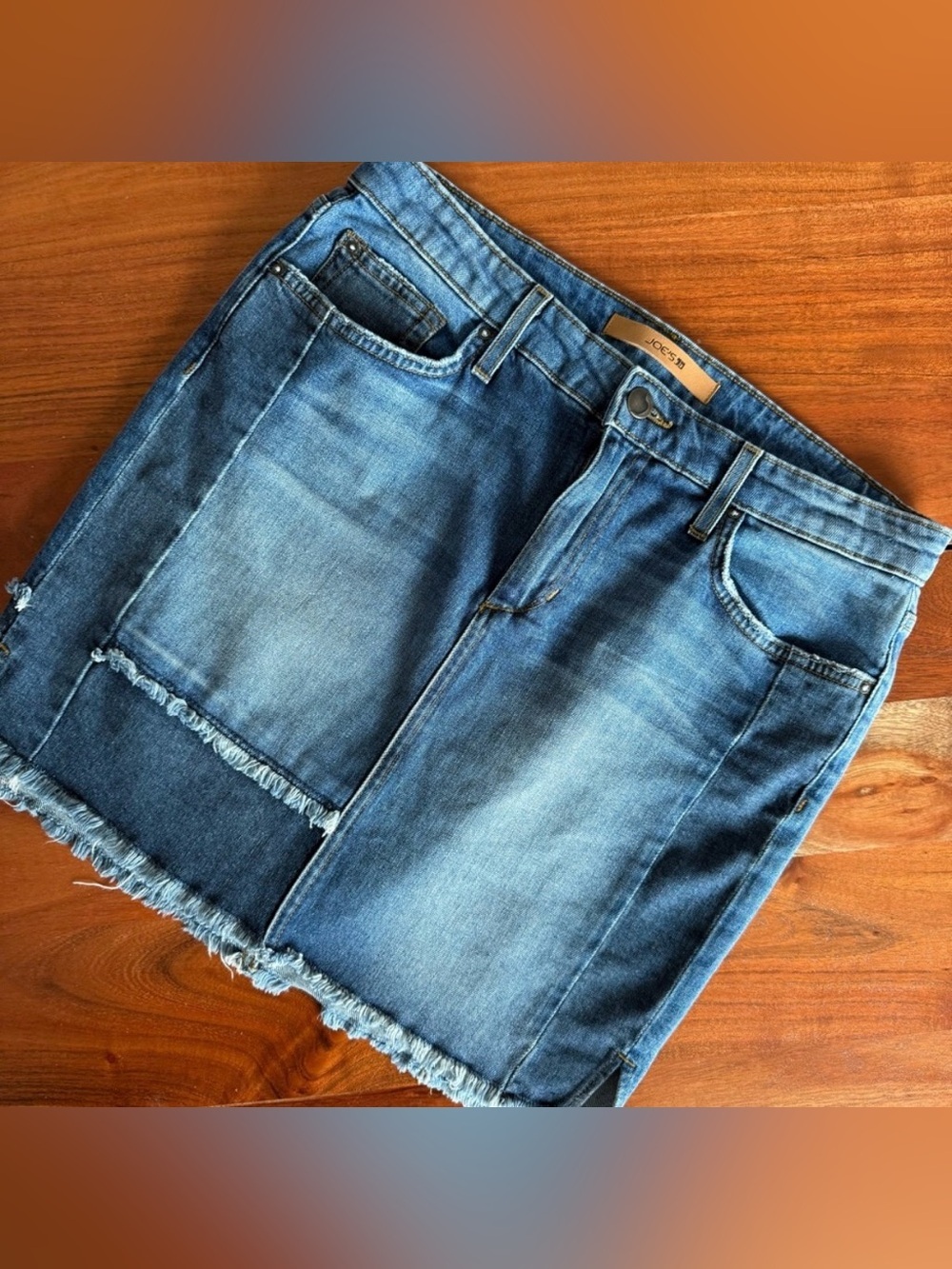 🦊 Joe's Jeans patchwork denim Pencil Skirt Casual Knee-Length